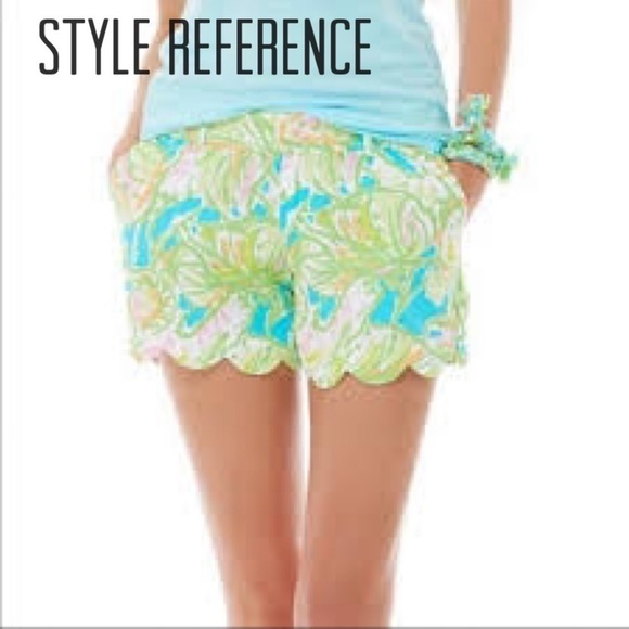 Lilly Pulitzer Shorts Women’s Size 6 Elephant Ear Print Buttercup Scallop Shorts - Picture 13 of 13